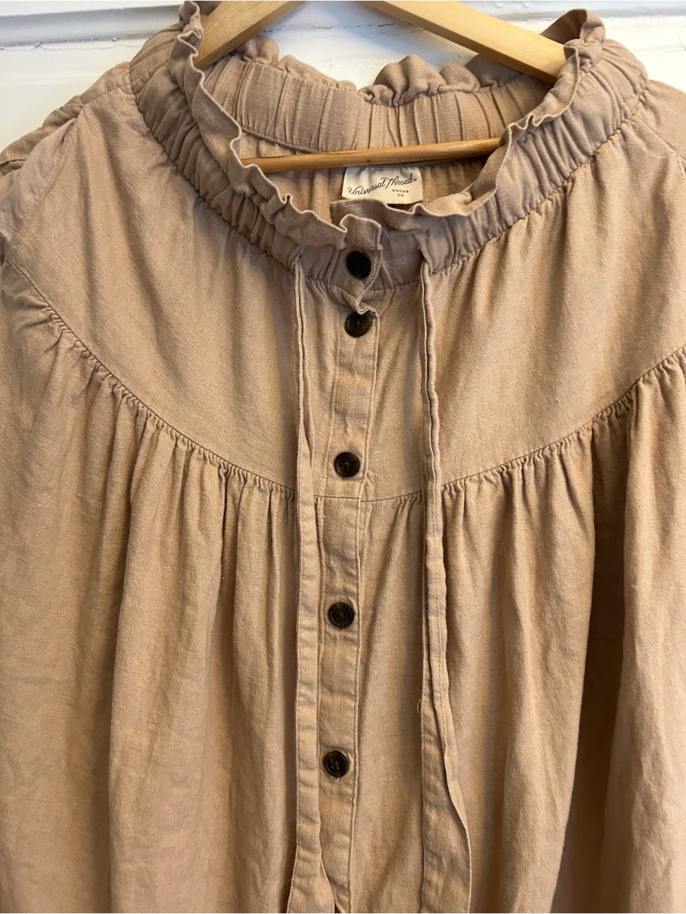 Universal Thread beige/tan linen/cotton skirt SMALL